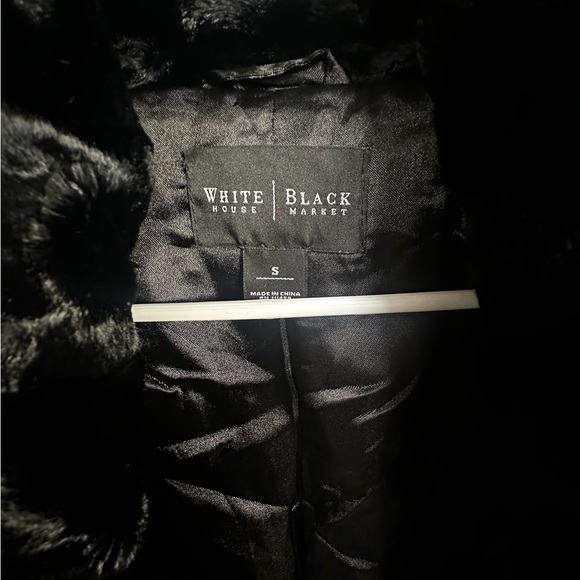 White House Black Market Black Blazer with Luxurious Faux Fur Small - Picture 12 of 12